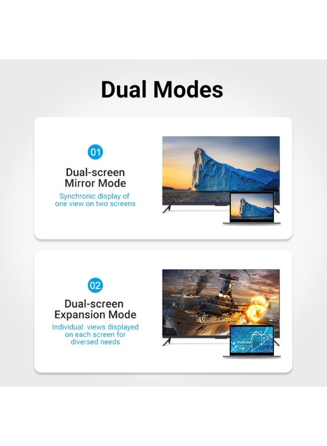 VENTION VGA(3+6) Male to Male Cable with ferrite cores 2M Black Model # DAEBH - Image 4