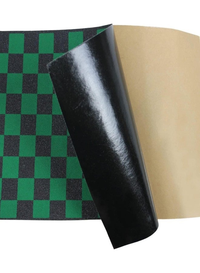 Black Diamond Grip Scooter Griptape Sheet Black/Green Checkers 4.5" x 15.5" - Image 4
