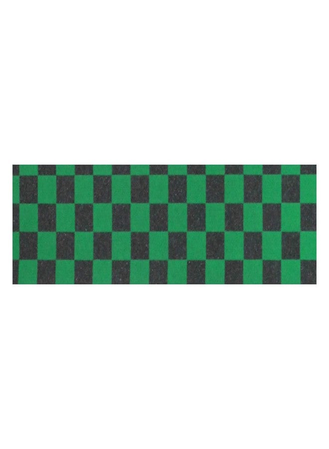 Black Diamond Grip Scooter Griptape Sheet Black/Green Checkers 4.5" x 15.5" - Image 2