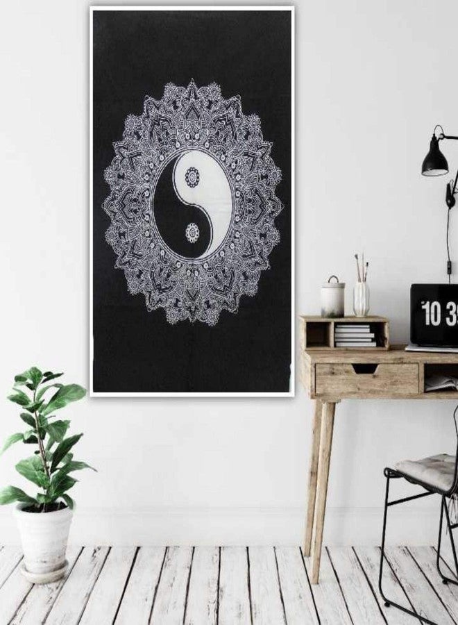 NOKHWAL Ying Yang Tapestry Wall Hanging Handmade Cotton Poster For Room Office Home (Size-40x30 Inches) - Image 2