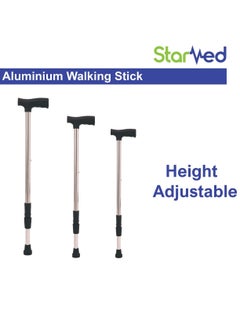 STARMED StarMed Adjustable Aluminium Walking Stick, Lightweight, for Elderly, Hiking, Blind Men and Women…  - Image 2