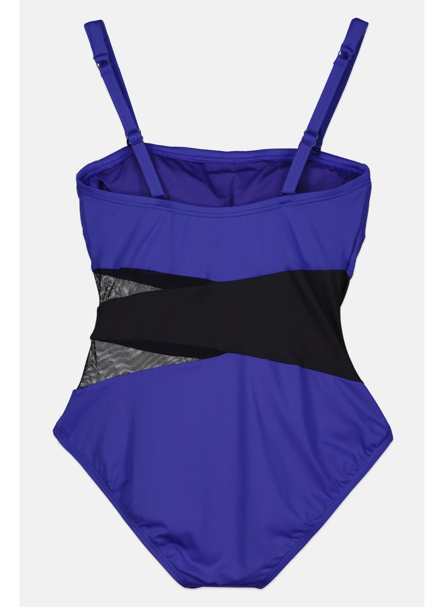 Contours by Coco Reef Women Two Tone One Piece Swimsuit, Blue  - Image 2