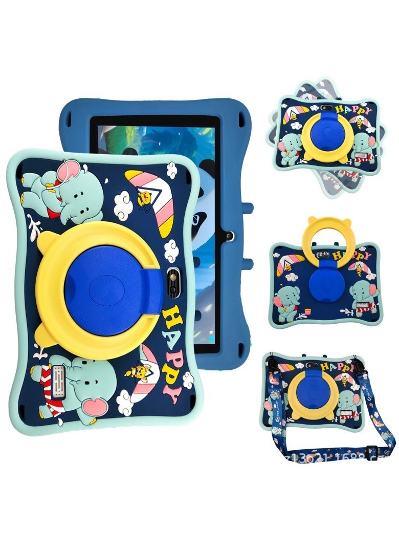 إيفرين كمبيوتر لوحي للأطفال يعمل بنظام أندرويد مقاس 7 بوصات للدراسة والتعليم وذاكرة وصول عشوائي 1 جيجابايت وذاكرة قراءة فقط 16 جيجابايت وواي فاي ودقة 1024 × 600 مع حافظة كمبيوتر لوحي من السيليكون - Image 1