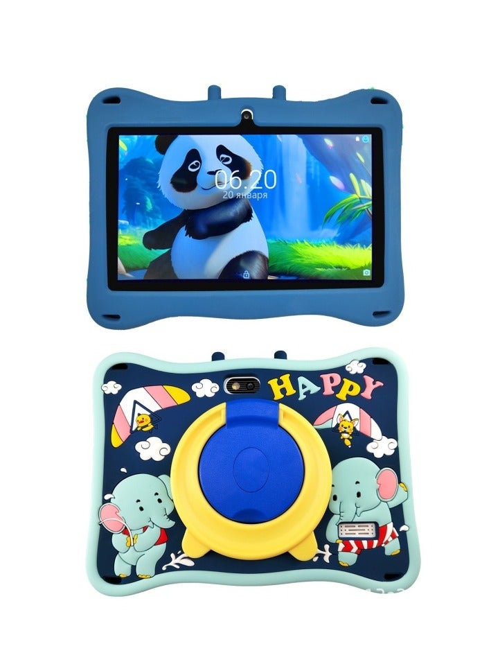 إيفرين كمبيوتر لوحي للأطفال يعمل بنظام أندرويد مقاس 7 بوصات للدراسة والتعليم وذاكرة وصول عشوائي 1 جيجابايت وذاكرة قراءة فقط 16 جيجابايت وواي فاي ودقة 1024 × 600 مع حافظة كمبيوتر لوحي من السيليكون - Image 2