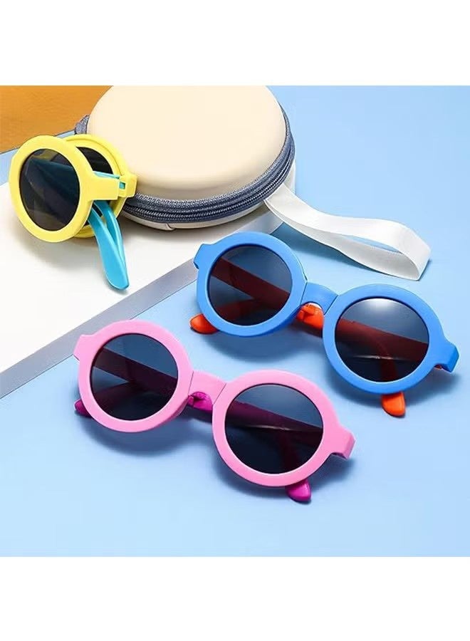 HY Kids Polarized Sunglasses 4 Pack - Foldable Toddler Sunglasses for Boys & Girls Age 2-14, UV Protection for Beach/Party/Outdoor Play, Baby to Youth Baseball Sunglasses (2-14 Years) - Image 5