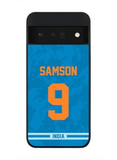 Rugged Black Edge Case for Google Pixel 6 Pro 5G, Slim fit Soft Case Flexible Rubber Edges Thin Cover - Player Name - Sanju Samson, Jersey Number- 9