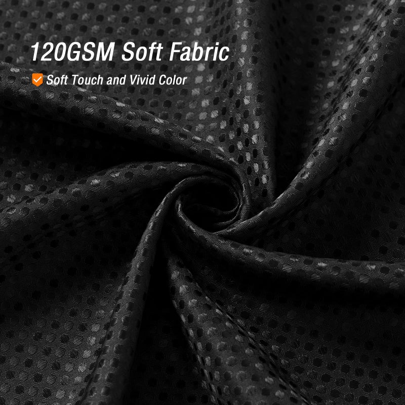 Gibelle Black Shower Curtain, Waffle Weave Textured Fabric Shower Curtain for Bathroom - Soft Cloth & Hotel Spa Luxury, Water Repellent, Machine Washable, 72X72, Black - Image 2