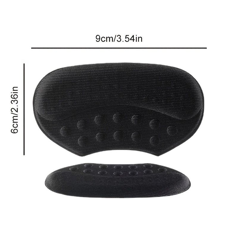 Beige Memory Foam Heel Pads 1 Pair Soft Comfortable Breathable Damping For Casual Sports Shoes Loafers Unisex - Image 2