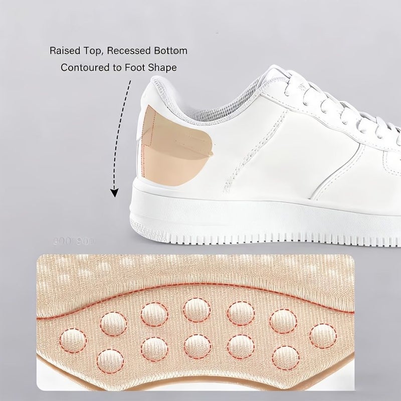 Beige Memory Foam Heel Pads 1 Pair Soft Comfortable Breathable Damping For Casual Sports Shoes Loafers Unisex - Image 5