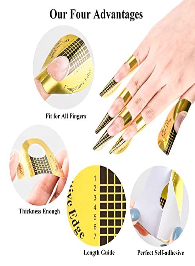 Subay S Professional Long Nail Forms For Acrylic Nails Polygel Nails Thick Nail Extension Forms For Nail Art Tips Premium Acrylic Nail Paper Forms Nail Former Stickers For Professional Use - Image 2