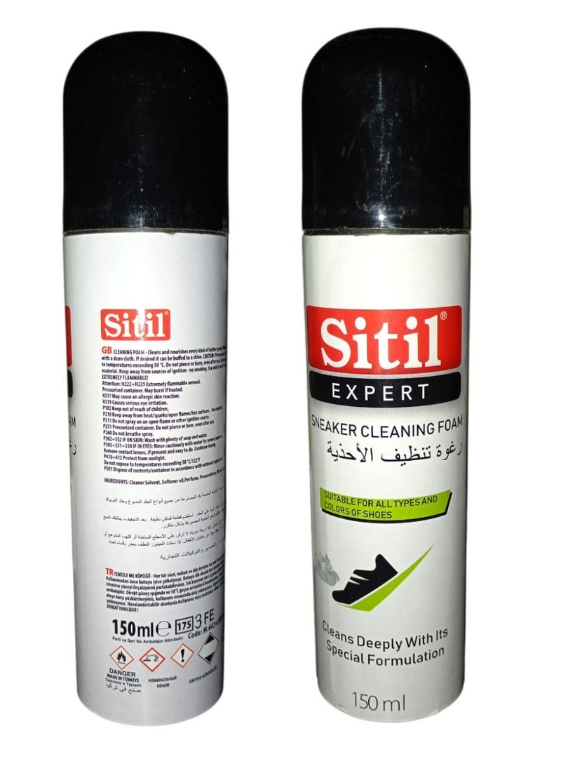 Sitil Deep Cleaning Foam for Sneakers | Suitable for All Types and Colors | No Water | Made in Turkey | Quick and Safe Cleaning 150ML - Image 3
