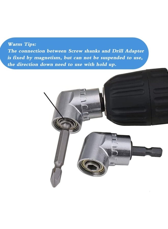 Yfly 105 Degree 1/4 Inch Right Angle Drill Adapter Hex Shank Screwdriver Angled Bit Holder - Image 5