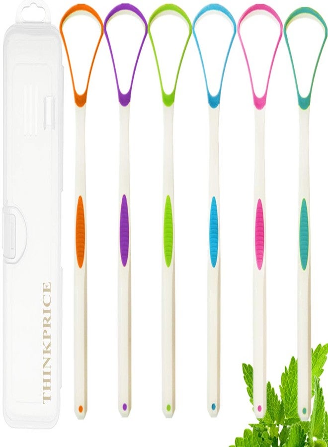 THINKPRICE Tongue Scraper Cleaner 100% BPA Free Tongue Scrapers with Travel Handy Case for Adults & Kids, Healthy Oral Care, Easy to Use, Help Fight Bad Breath (6 PACK) - Image 1
