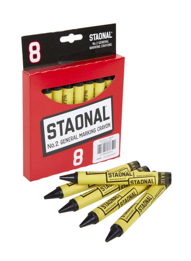 Crayola Bulk Extra Large Marking Crayons, Black,8 Count - Image 1