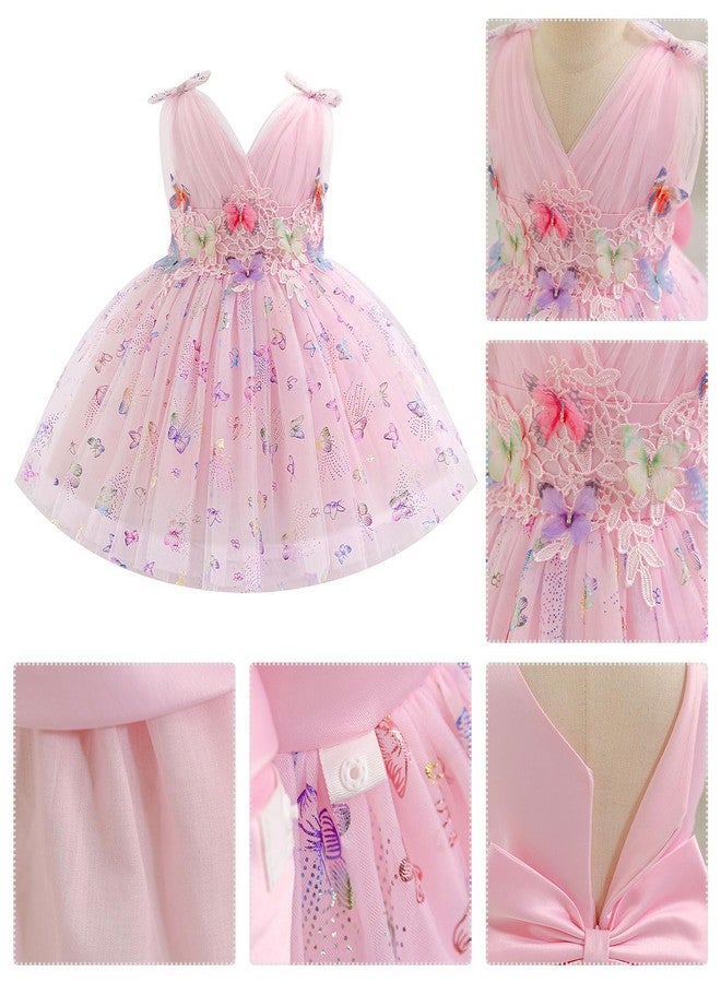 ODOLDI Baby Girls Butterfly Birthday Dress Baby Girl 3D Butterfly Princess Dress Photography Wedding Cake Crush, Pink, 12-18 Months - Image 5