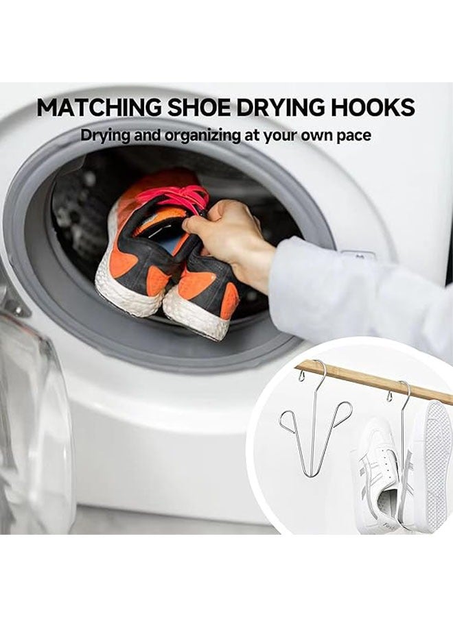 Hihonor 1 PCS Shoe Cleaning Bag, Shoe Bag for Washing Machine, Shoe Washing Machine Bag, Adjustable Shoes Laundry Bag, Sneaker Washing Bag for 360° Cleaning White Shoes, Grey  - Image 4