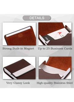 Business Card Holder Professional Pu Leather Magnetic Business Card Holder Metal Business Card Case Pocket Business Card Holder Wallet Blocking Name With Magnetic Clasp Brown - pzsku/ZFFFAFB48584C604928CFZ/45/_/1740916057/1a60c6a7-95ad-4af7-af0c-5762f785cbe0