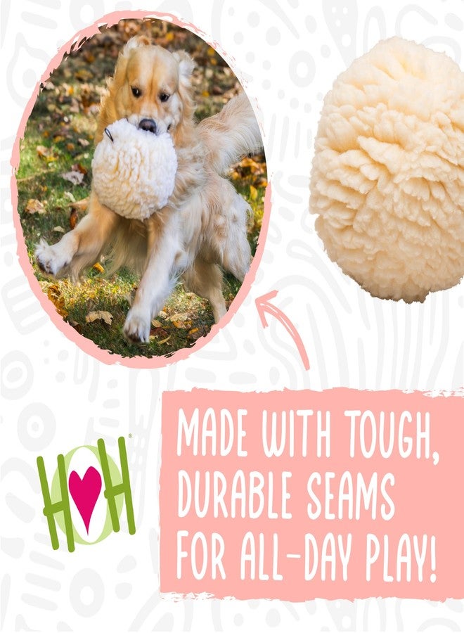 HuggleHounds لعبة كرة قطيفة للكلاب من HuggleHounds - لعبة كرة قطيفة ناعمة ومتينة للكلاب الصغيرة والكبيرة - HuggleFleece مقاس 4 بوصات، صغير - Image 5