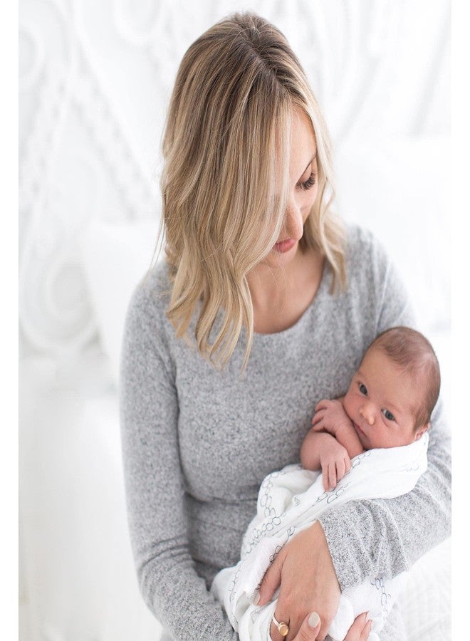 SwaddleDesigns 2 Large Receiving Swaddle Blankets for Baby Boys/Girls, Soft Premium Cotton, 1 Flannel + 1 Marquisette, Boutique Quality, Best Shower Gift, SwaddleDuo Lavender Peace Love Award Winner, Lavender, Multiple Pinks, (SD-187L) - Image 5