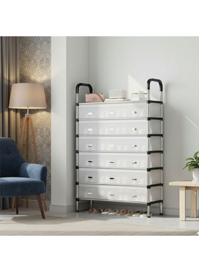 Shoe Rack - Six Tier Sturdy Metal Shoe Organizer, Open Design, Breathable, Rustproof, Easy to Install and Clean, Suitable for Entryway, Bedroom, Living Room - Image 3