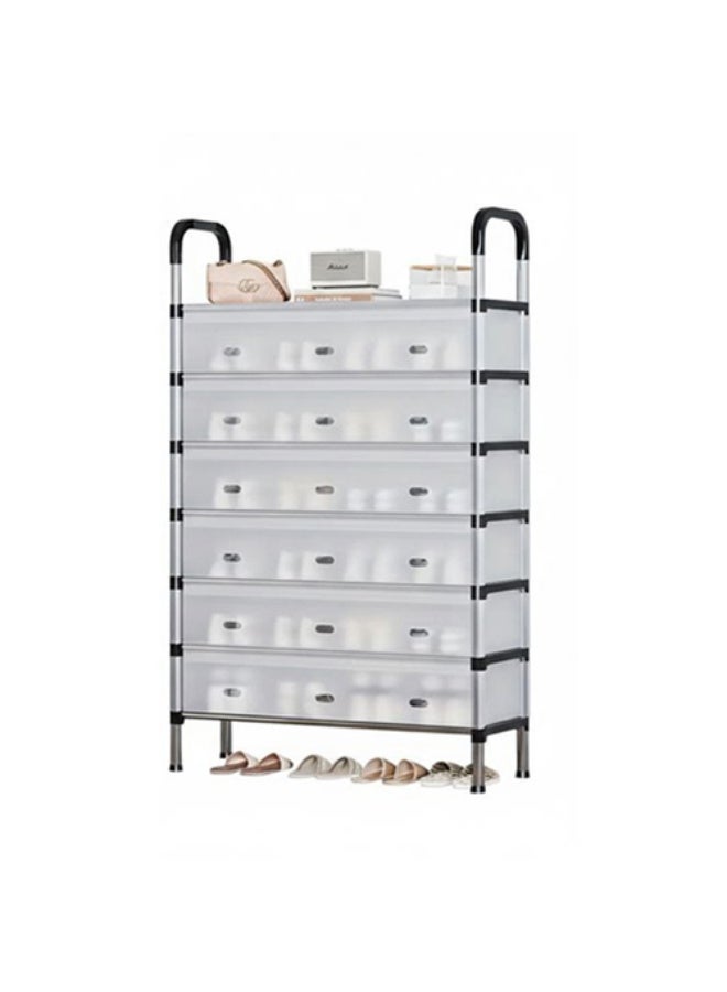 Shoe Rack - Six Tier Sturdy Metal Shoe Organizer, Open Design, Breathable, Rustproof, Easy to Install and Clean, Suitable for Entryway, Bedroom, Living Room - Image 1