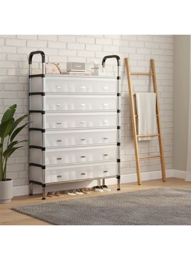 Shoe Rack - Six Tier Sturdy Metal Shoe Organizer, Open Design, Breathable, Rustproof, Easy to Install and Clean, Suitable for Entryway, Bedroom, Living Room - Image 5