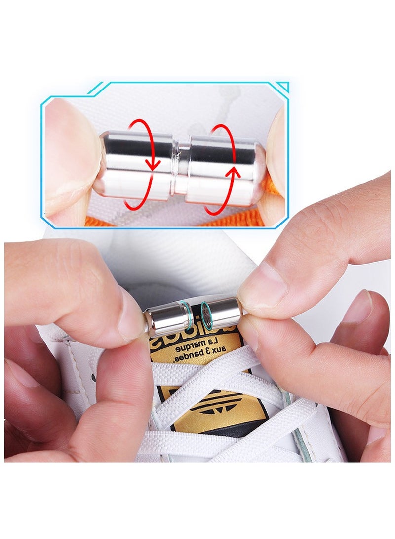 6 Pairs Elastic Shoe Laces No Tie Elastic Laces with Metal Buckles for All Shoes Universal - Image 3