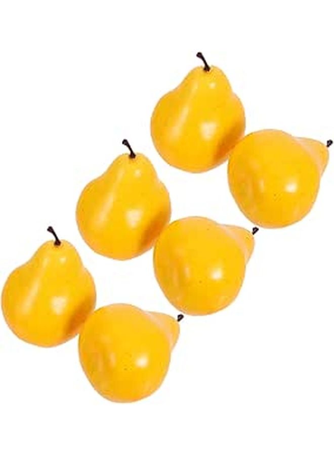 Lifelike Artificial Pears Set of 6 Kitchen Home Decor Photography Props Display Models - Image 1