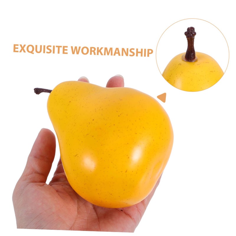 Lifelike Artificial Pears Set of 6 Kitchen Home Decor Photography Props Display Models - Image 4