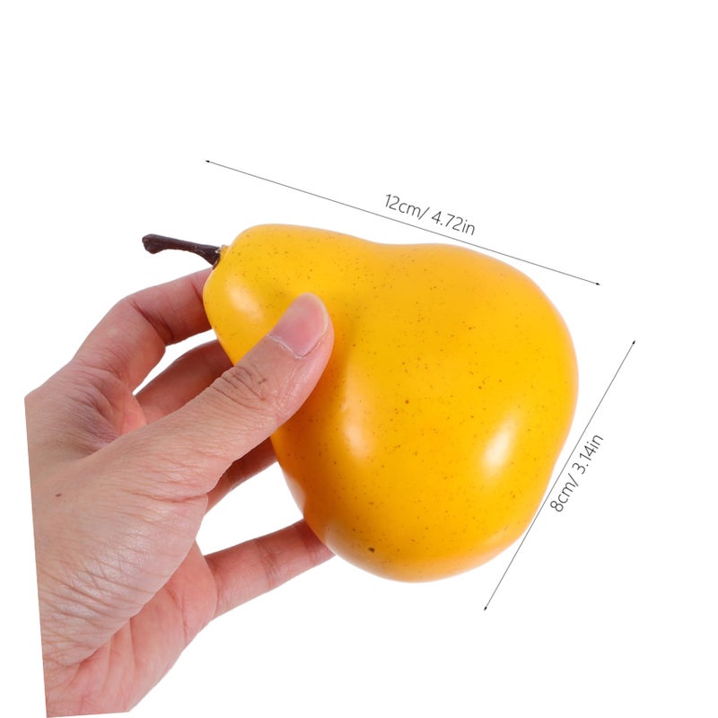 Lifelike Artificial Pears Set of 6 Kitchen Home Decor Photography Props Display Models - Image 3