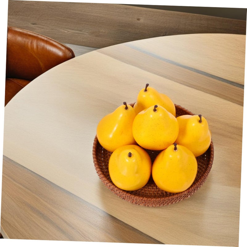 Lifelike Artificial Pears Set of 6 Kitchen Home Decor Photography Props Display Models - Image 5