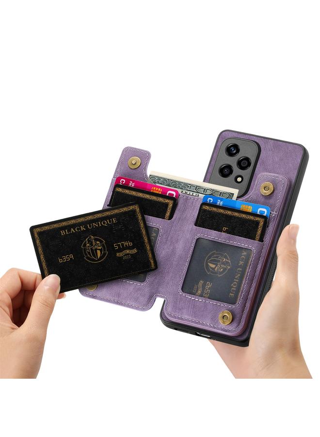 S-TOP Case For Honor X7 Retro Leather Zipper Wallet Back Phone Case - Image 5