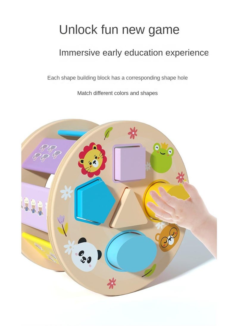 Y&D Children's Shape Pairing Porous Cognitive Trailer Toy  - Image 3