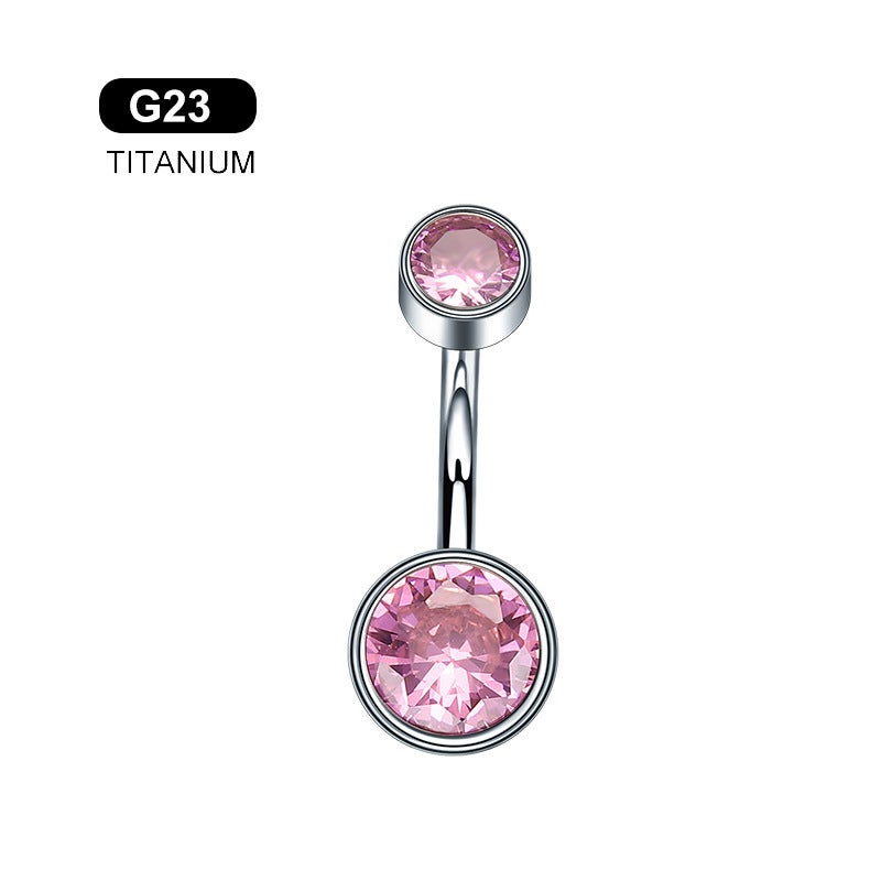 G23 Titanium 5A Zircon Navel Earrings 1.6*8/10Mm Piercing Jewelry Thread High Fashion - Image 4