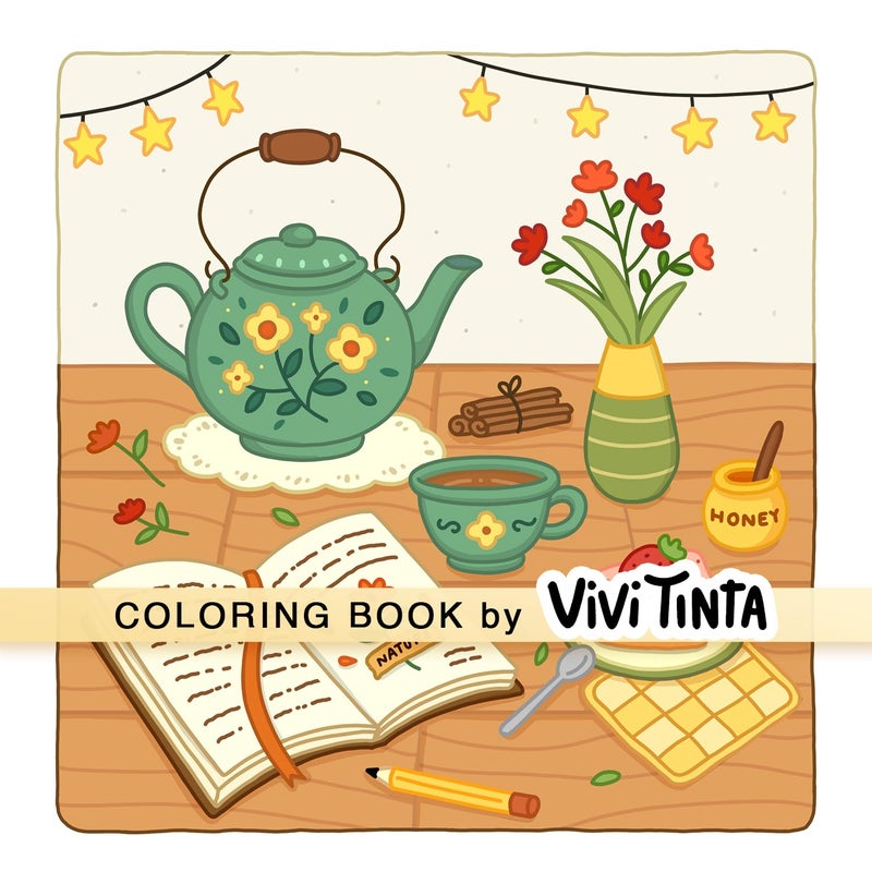 Vivi Tinta Color By Line: Coloring Book for Relaxation Featuring Vibrant Colored Outlines - Image 2