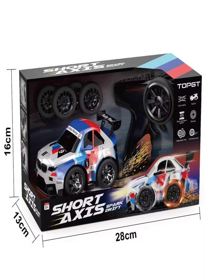 EXOMOON High-Speed RC Drift Car with Spark Effect | Short Axis 2.4GHz Remote Control Racing Toy with LED Lights & Replaceable Drift Tyres for Kids & Adults - Image 2