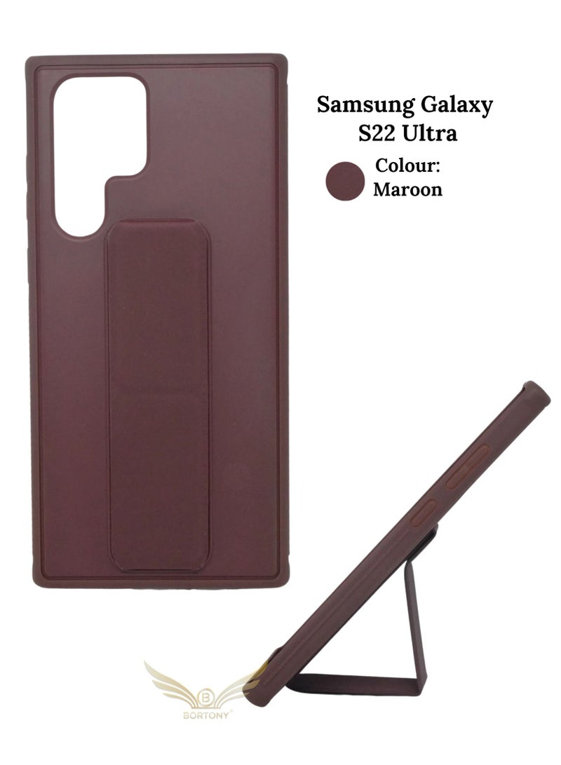 BORTONY Galaxy S22 Ultra Car Mount Kickstand And Finger Grip Case Cover For Samsung Galaxy S22 Ultra - Image 2