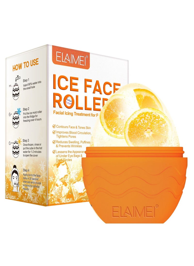 Elaimei - Egg-Shaped Silicone Massage Ice Tray Mold Facial Massage Ice Cube Roller - Image 1