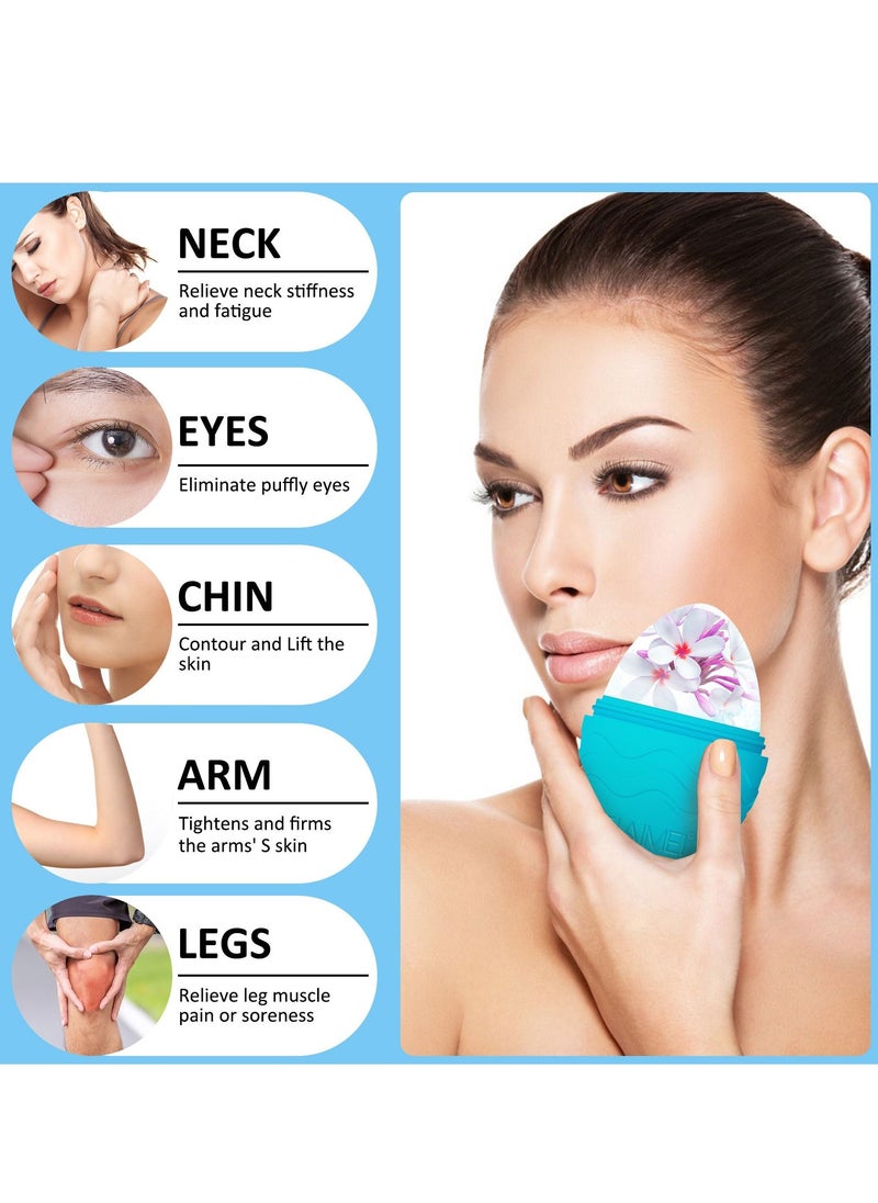Elaimei - Egg-Shaped Silicone Massage Ice Tray Mold Facial Massage Ice Cube Roller - Image 1