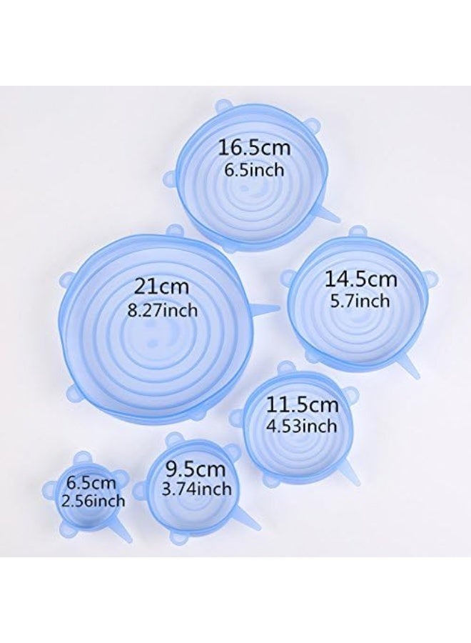 Set of 6 Stretchable & Reusable Silicone Lids – Airtight Food & Fruit Covers (White) - Image 2