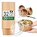 TOPtoper 50 Pcs 32 Oz Large Paper Bowls with Lids Disposable Soup Serving Bowls Bulk Party Supplies for HotCold Food Soup 32 OZ - Image 1