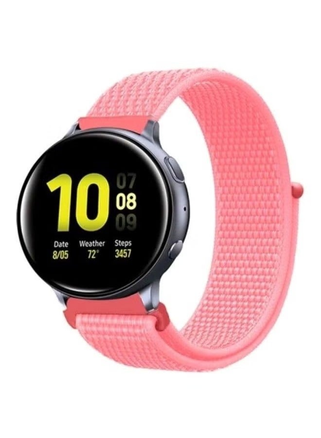 vesus Replacement Nylon Band For Samsung Galaxy Watch Active/Active 2 Pink