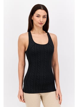 Women Sportswear Fit Sleeveless Training Tank Top, Black
