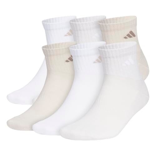 adidas Men's Socks, Athletic Cushioned Quarter 6-Pack, Ankle Fit with Arch Support - Image 1