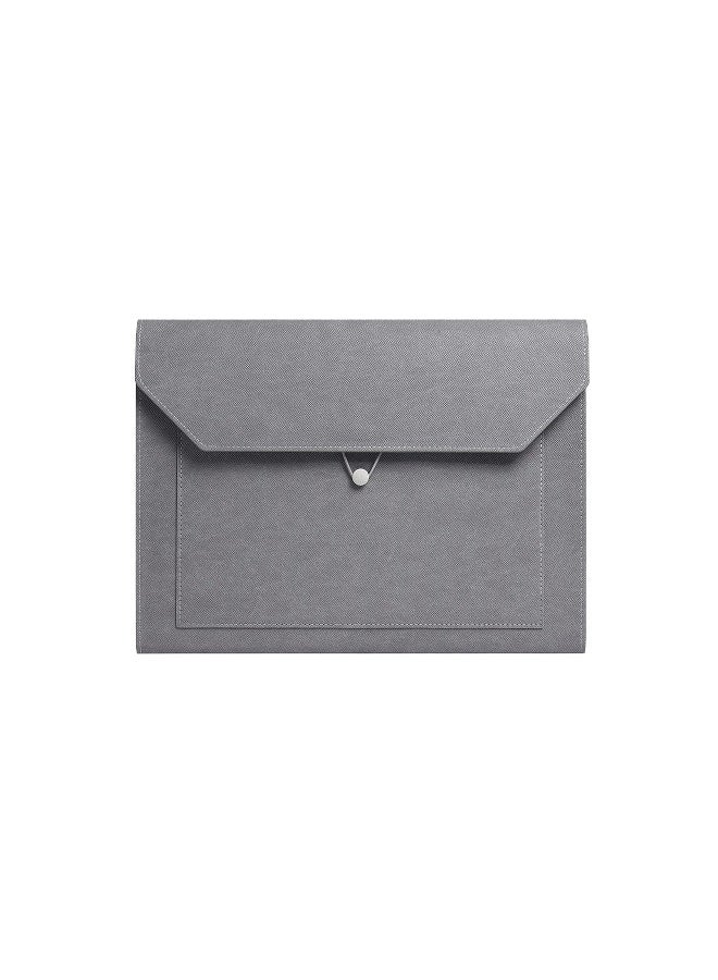 Generic PU Leather A4 File Folder, Document Holder, 2 Pockets Portfolio Envelope Folder Case, with Elastic String 3/4 Inch Expansion, File Organizer Filing Envelope Portfolio Case for Office Stationery  - Image 1