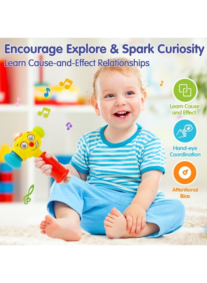 HOLA ألعاب هولا لهدايا عيد ميلاد الأولاد بعمر سنة - لعبة مطرقة للأطفال 12-18 شهر، ألعاب موسيقية للأطفال 1-2 مع ضوء وامض، لعبة تعليمية للأطفال 1-3، هدايا سلة عيد الفصح للأطفال الرضع - Image 2
