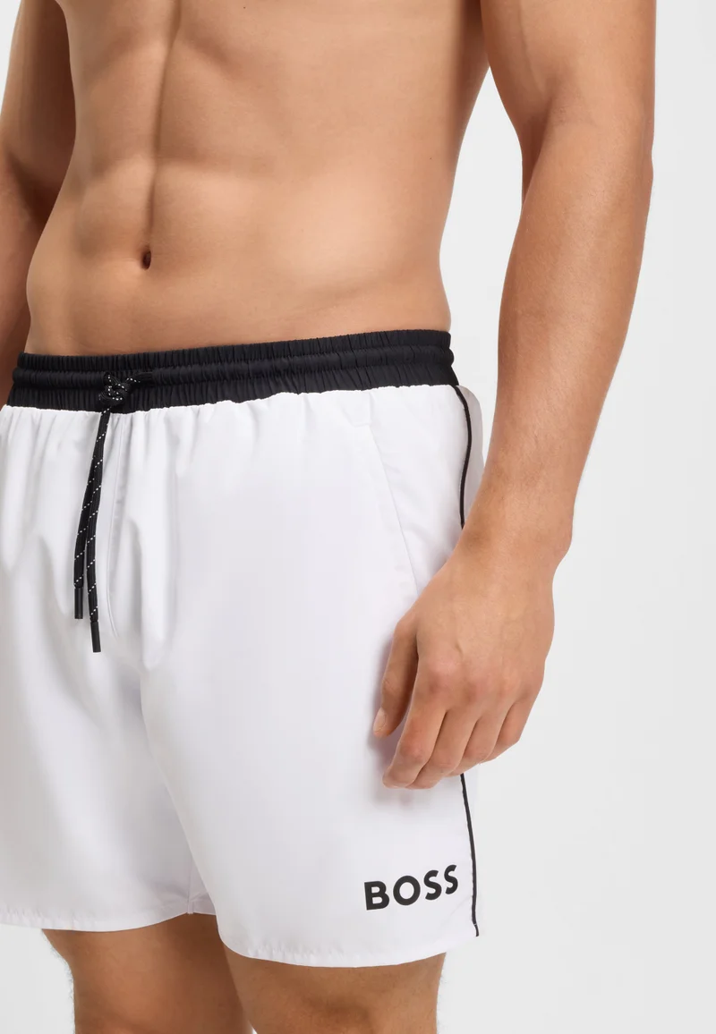 BOSS Quick-drying swim shorts with contrast details