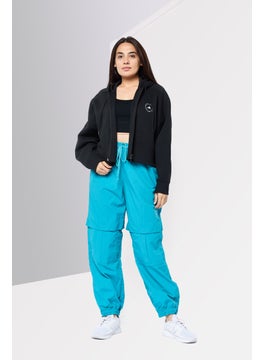 adidas By Stella McCartney Women Sportswear Fit Long Sleeve Training Cropped Hoodie, Black  - Image 2