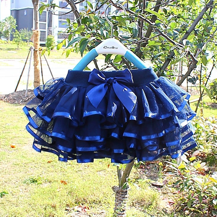Girls Versatile Tulle Skirt Korean Style Seasonal 2191 Black  - Image 4