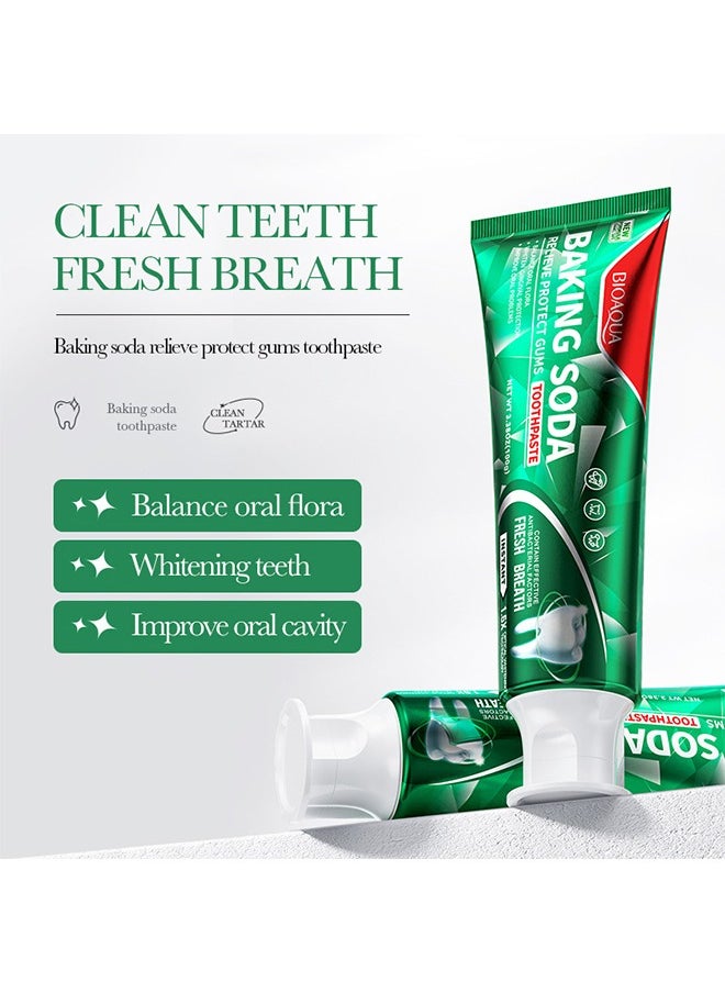 BIOAOUA Baking Soda Toothpaste,Clean Attached Plaque and Tartar, Whiten Teeth, Clean and Purify Mouth 100g  - Image 2
